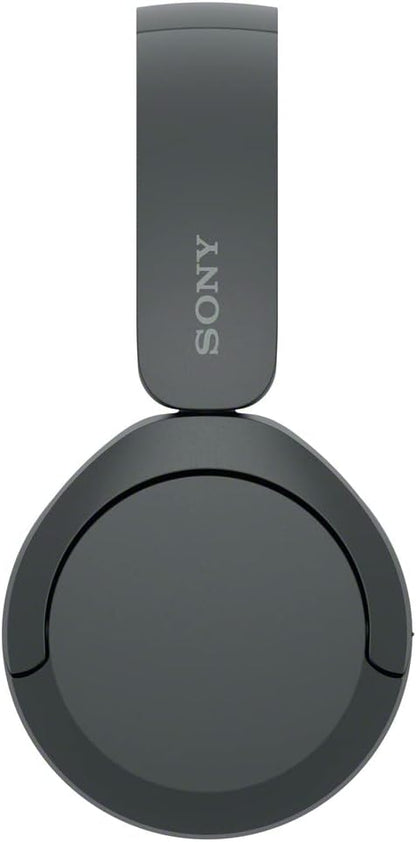 WH-CH520 Bluetooth Wireless On-Ear Headphones with Microphone, 50 Hours Battery Life, Quick Charging - Black